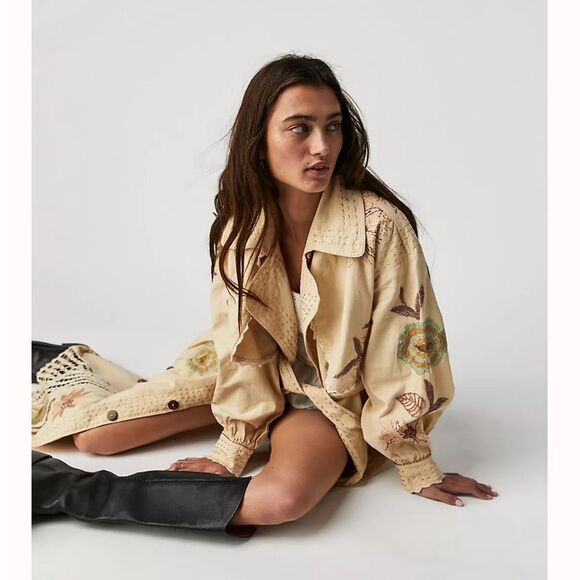 FREE PEOPLE Forget Me Not Trench Coat - Picture 4 of 13